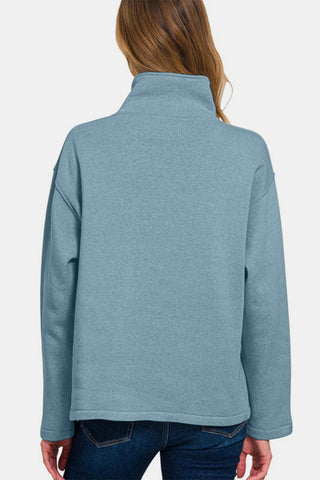 Ze nana Turtleneck Half Snap Fleece Sweatshirt