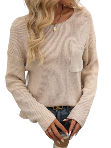 Round Neck Long Sleeve Sweater