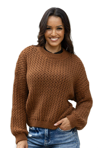 Round Neck Long Sleeve Sweater