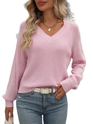 V-Neck Long Sleeve Sweater