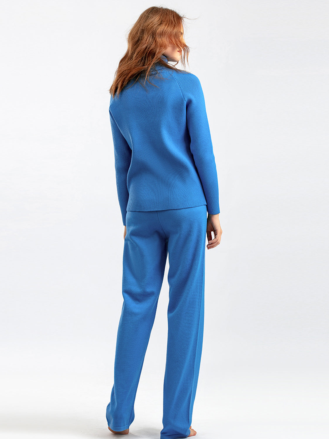 Basic Bea Turtleneck Raglan Sleeve Top and Pants Sweater Set