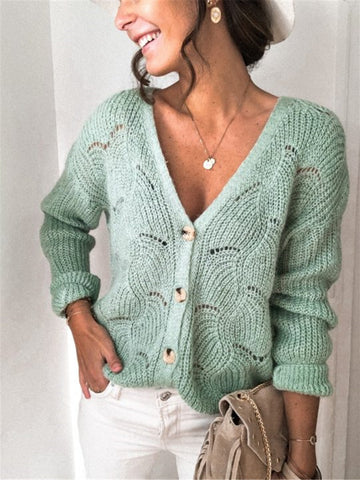 Button Up Long Sleeve Cardigan