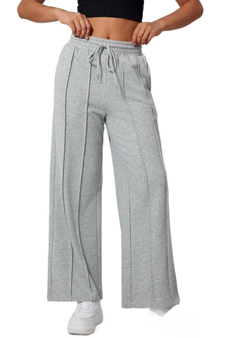 Drawstring Wide Leg Active Pants