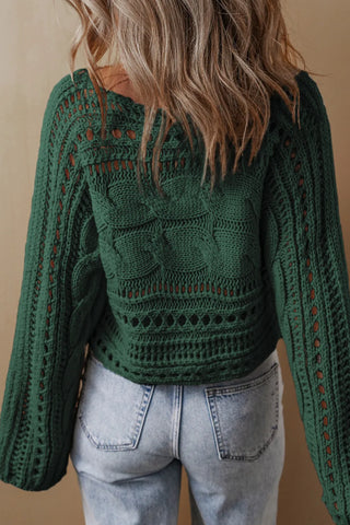 Cable-Knit  Long Sleeve Sweater