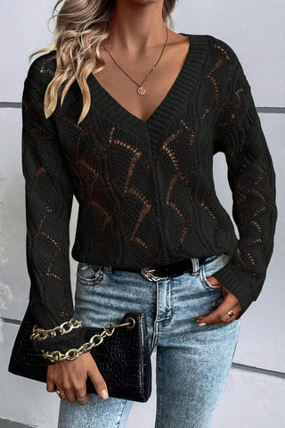 V-Neck Long Sleeve Sweater