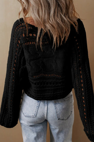 Cable-Knit  Long Sleeve Sweater