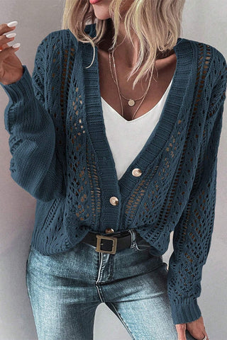 Button Up Long Sleeve Cardigan