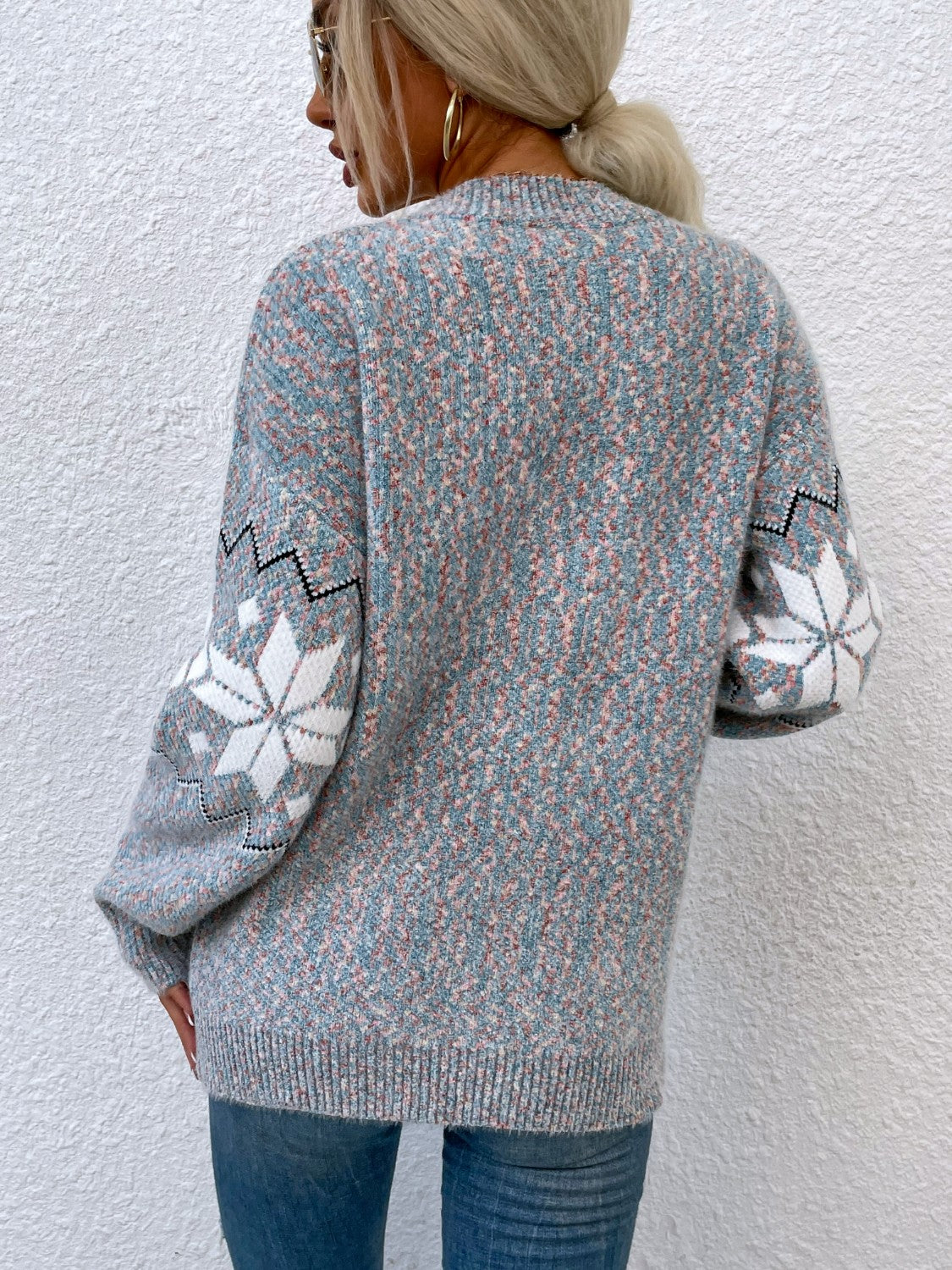 Feathered Pocketed Button Up Cardigan