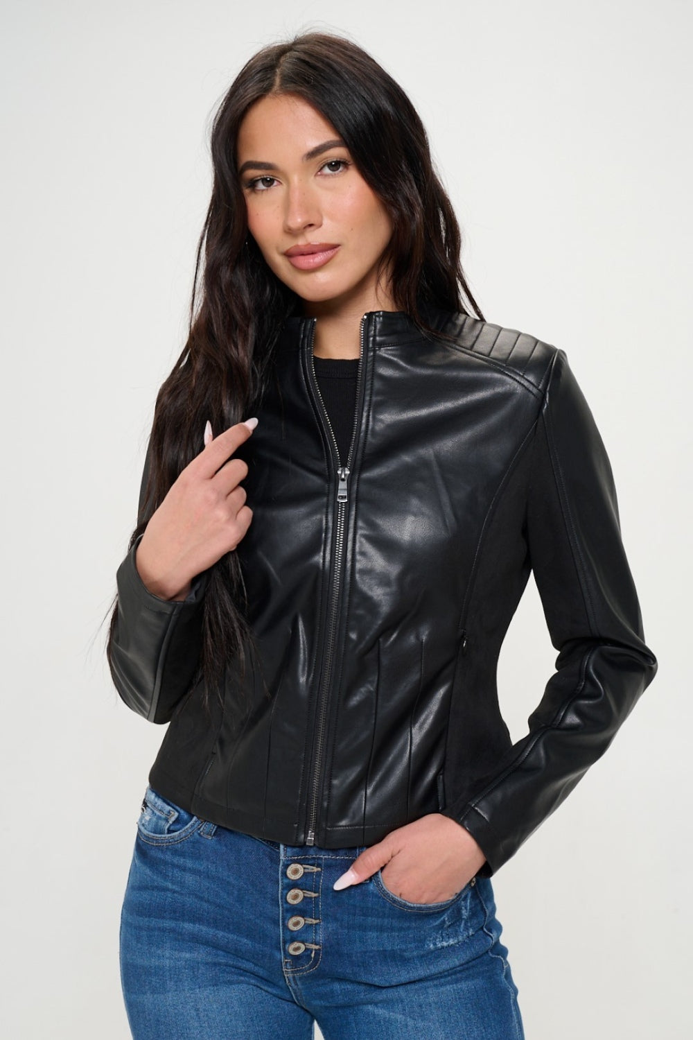 Coalition LA Zip Up Vegan Motor Jacket