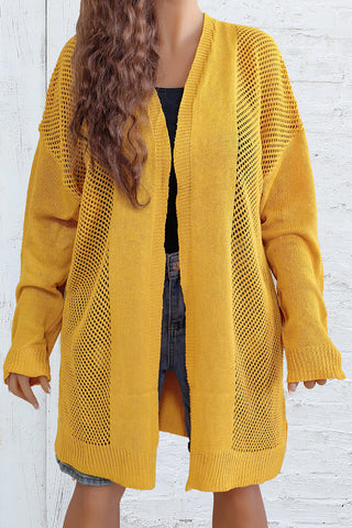 Plus Size  Long Sleeve Open Front Cardigan