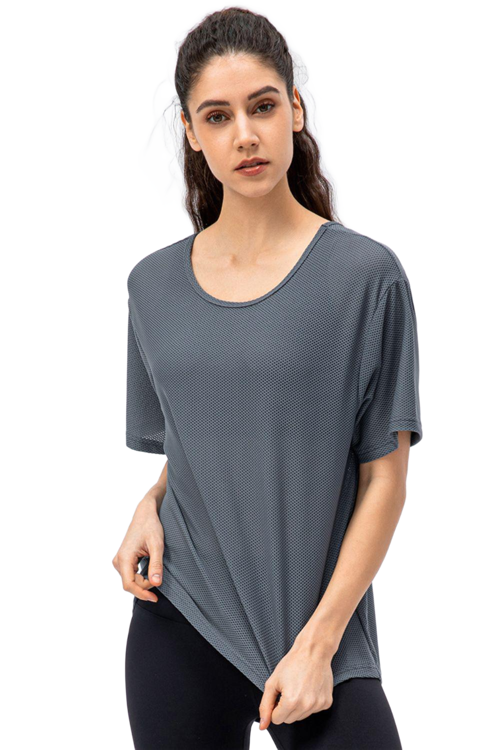 Round Neck Short Sleeve Active Tee