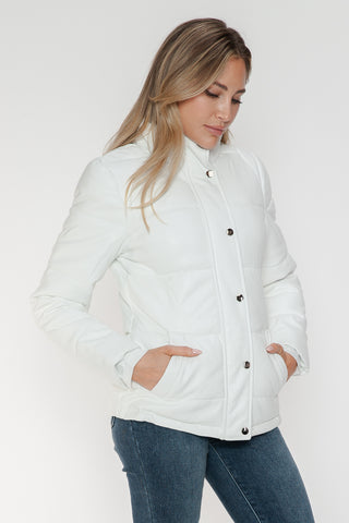 PMI Pocketed Zip Up Turtleneck Puffer Jacket