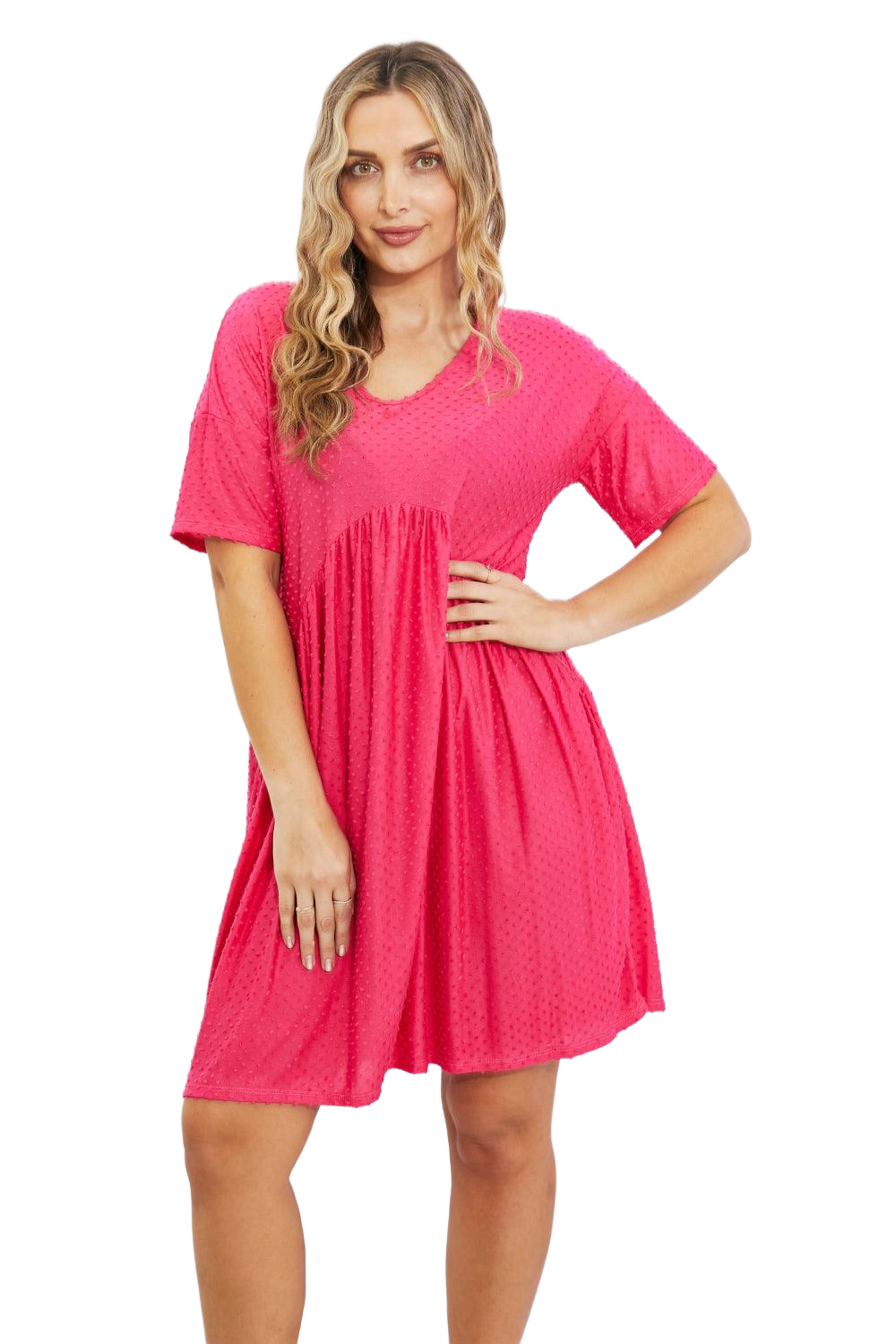 Casual Dress in Fuchsia