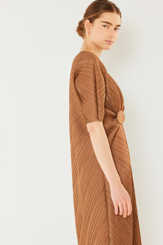 Swim Pleated  Sleeve Dress