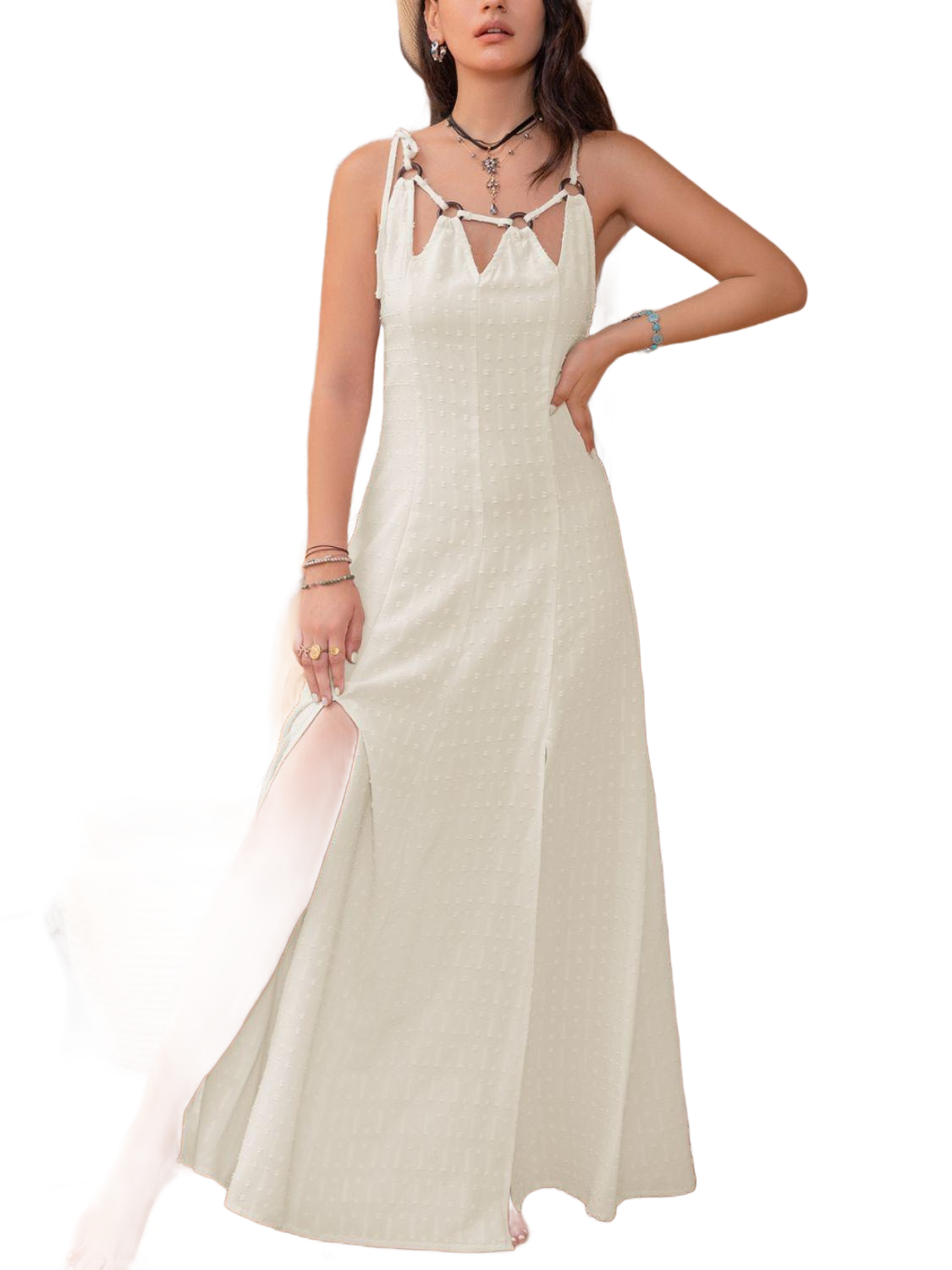 Cutout Sleeveless Maxi Dress