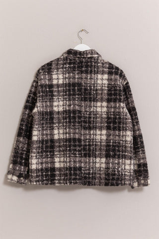 HAVE Plaid Button Up Bouclé Jacket