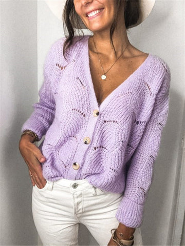 Button Up Long Sleeve Cardigan