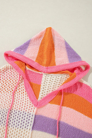 Color Block Hooded Sweater