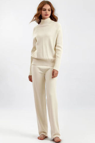 Basic Bea Turtleneck Raglan Sleeve Top and Pants Sweater Set