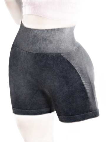 Washed High Waist Active Shorts