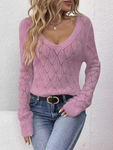 V-Neck Long Sleeve Sweater