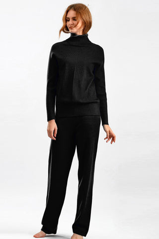 Basic Bea Turtleneck Raglan Sleeve Top and Pants Sweater Set