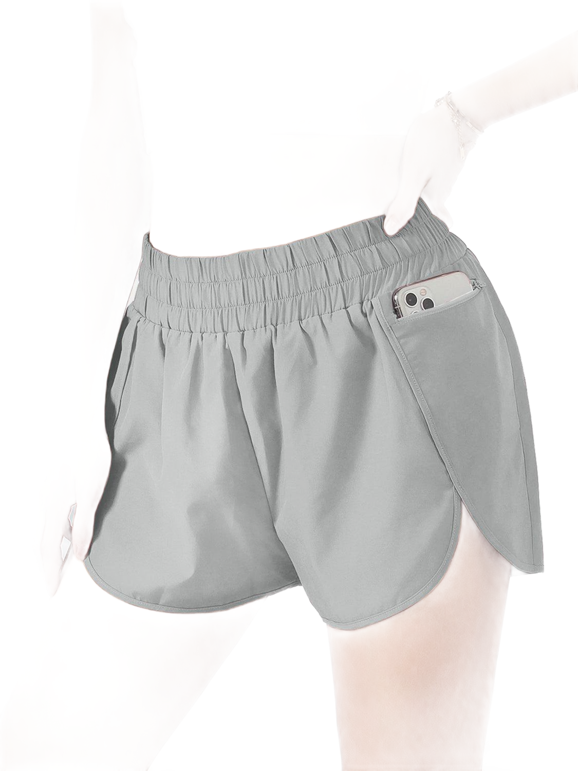 Elastic Waist Active Shorts