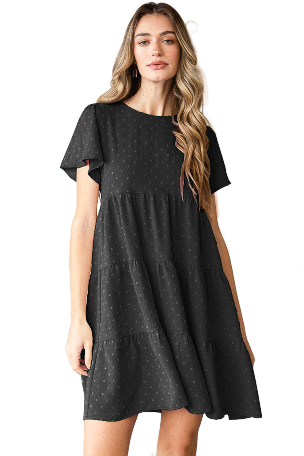 Short Sleeve Tiered Dress