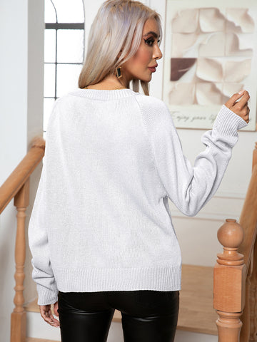 Cable-Knit Long Sleeve Sweater