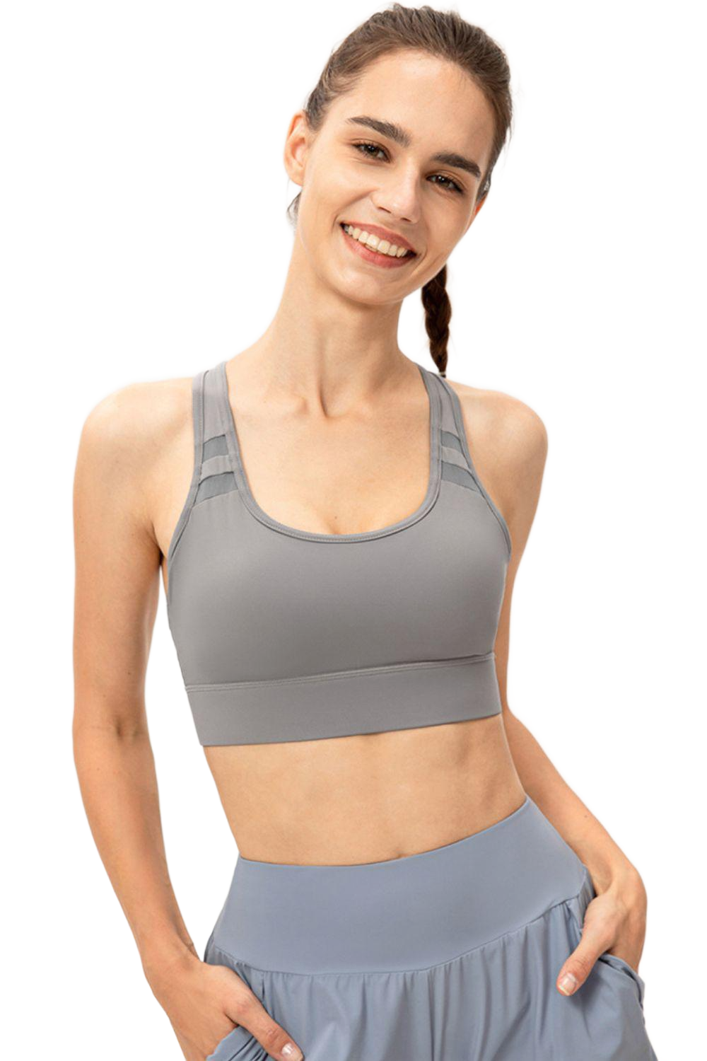 Scoop Neck Long Sports Bra