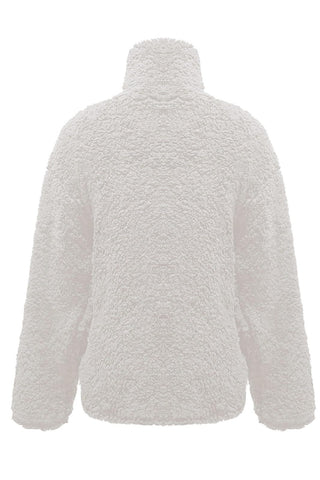 Fuzzy Turtleneck Long Sleeve Sweatshirt