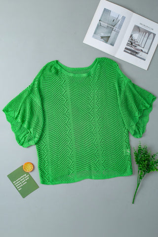 Round Neck Half Sleeve Knit Top