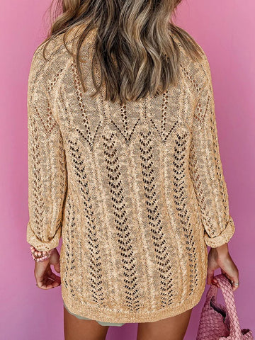 Open Front Long Sleeve Cardigan