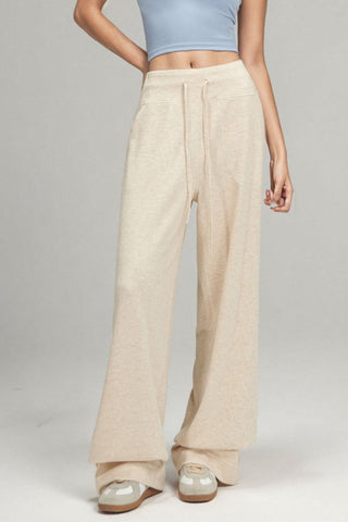 Basic Bea Drawstring Wide Leg Pants with Pockets