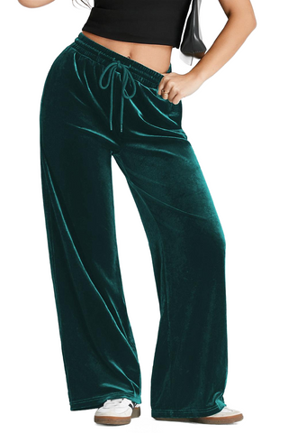 Drawstring Wide Leg Active Pants