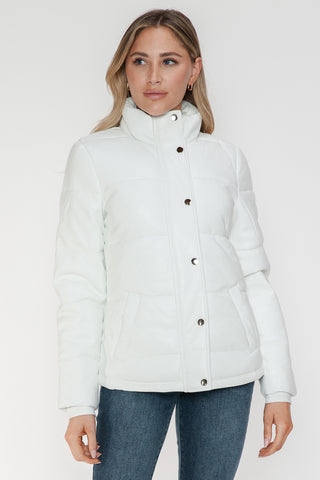 PMI Pocketed Zip Up Turtleneck Puffer Jacket