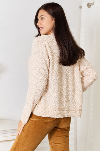 Open Front Long Sleeve Cardigan