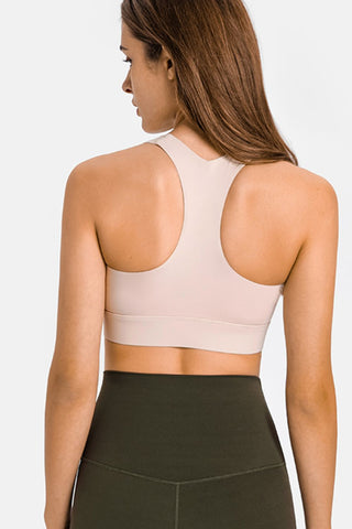 Zip Up Racer back Sports Bra