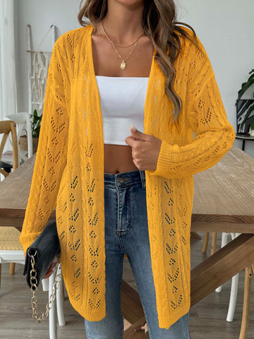 Open Front Long Sleeve Cardigan