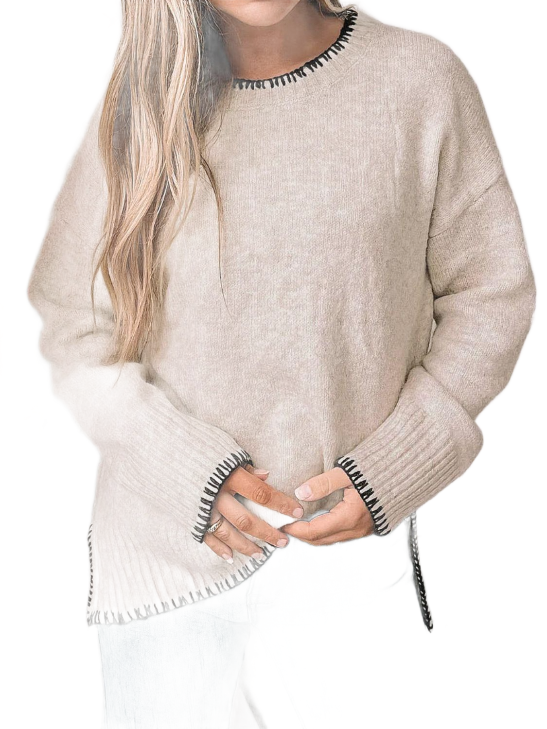 Round Neck Long Sleeve Sweater