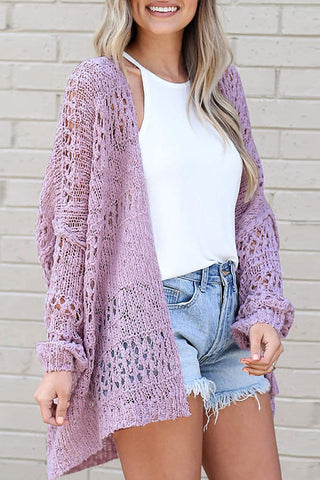 Open Front Long Sleeve Cardigan