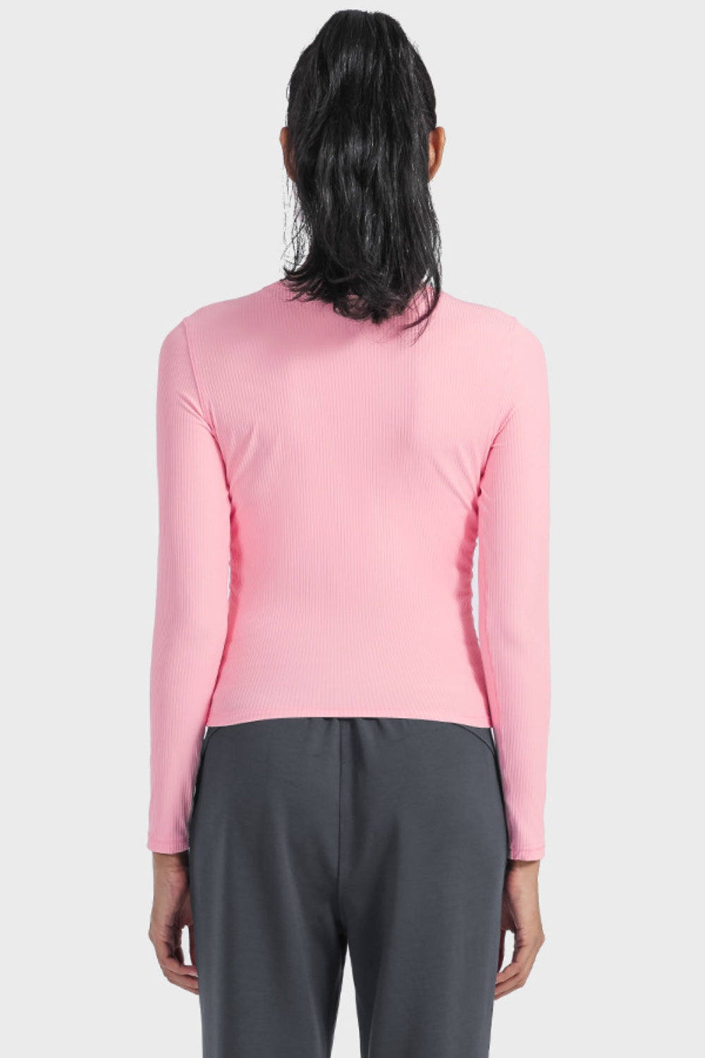 Round Neck Long Sleeve Sports Top