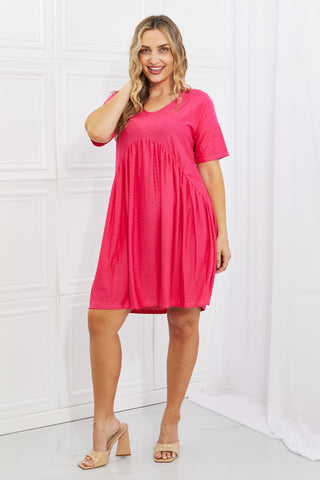 Casual Dress in Fuchsia