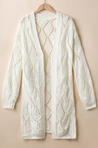 Open Front Dropped Shoulder Cardigan