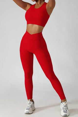 Crossover Waist Active Leggings