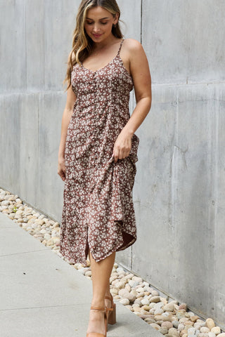 Mi Amor Full Size Floral Midi Sundress