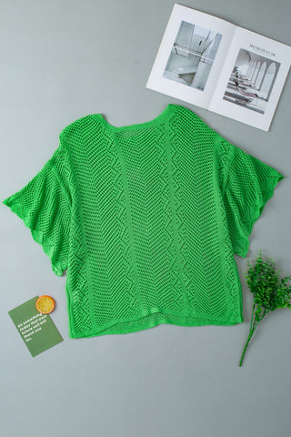 Round Neck Half Sleeve Knit Top