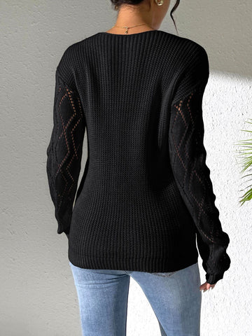 V-Neck Long Sleeve Sweater