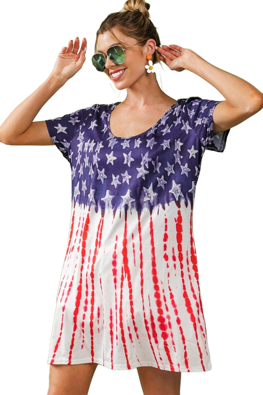 American Flag Theme Tee Dress