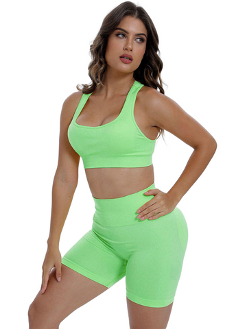 Scoop Neck Wide Strap Top and Shorts Active Set